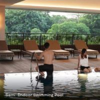 semi-indoor swimming pool amenities